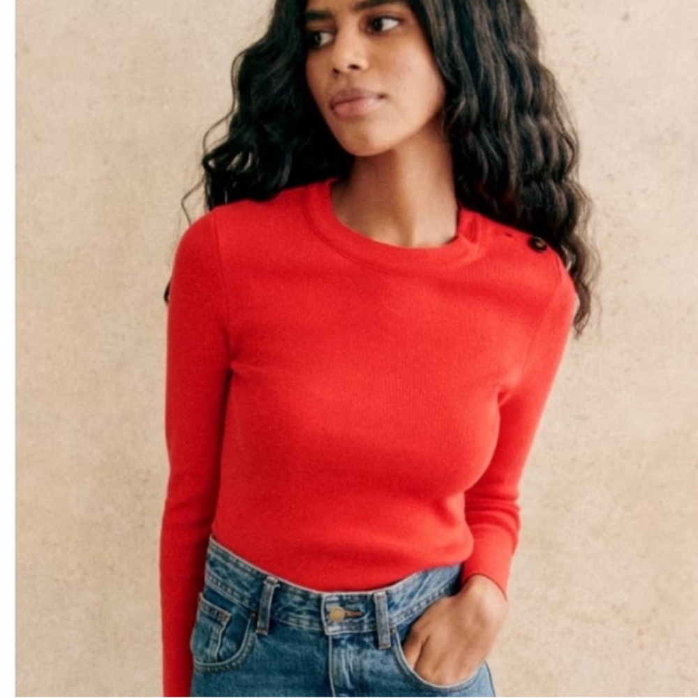 Sezane Matthis Jumper Red Small